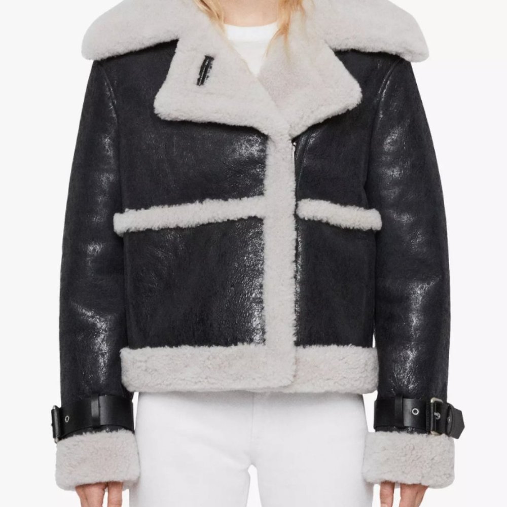 All Saints - Farley Jacket - shearling/leather